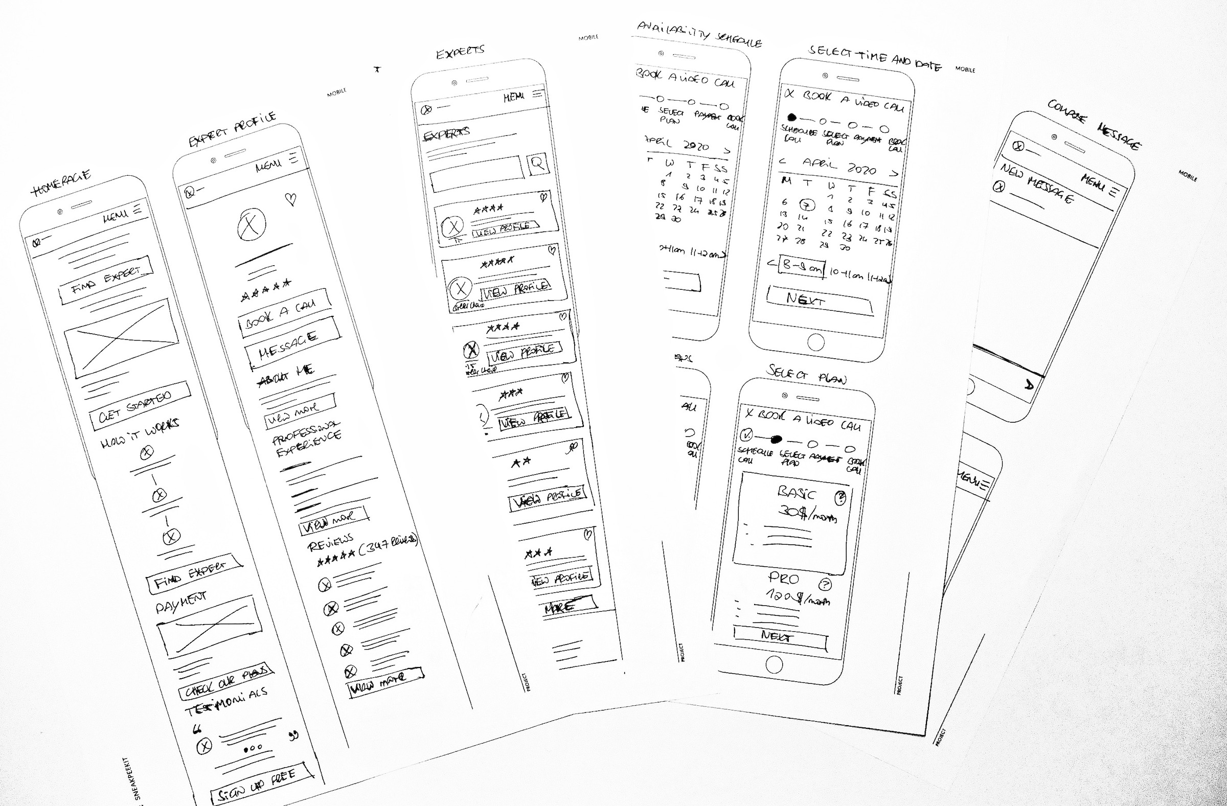 Low Fidelity Sketches